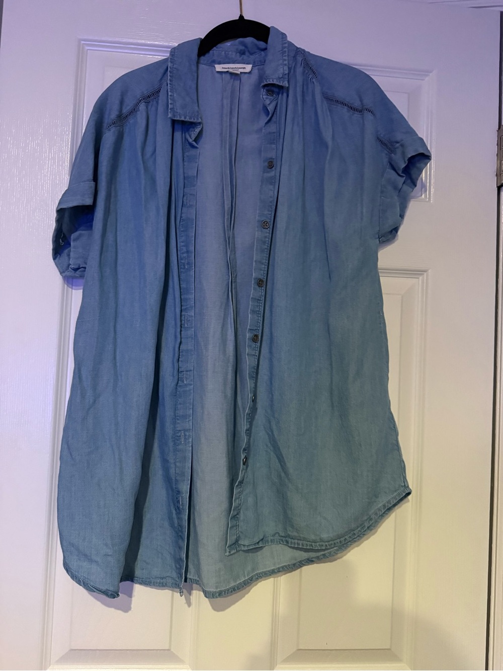 Light Blue Denim Shirt - Casual Button-Up